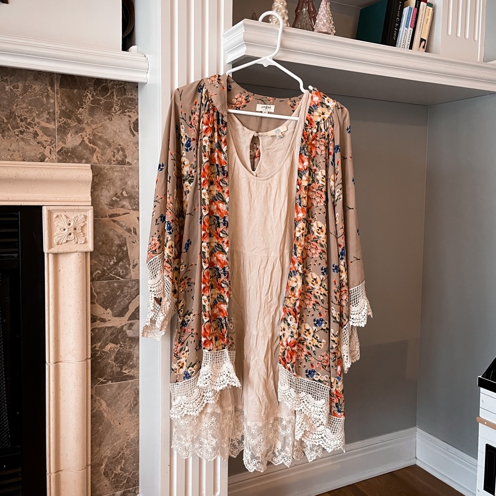 Boutique dress + Kimono bundle | L